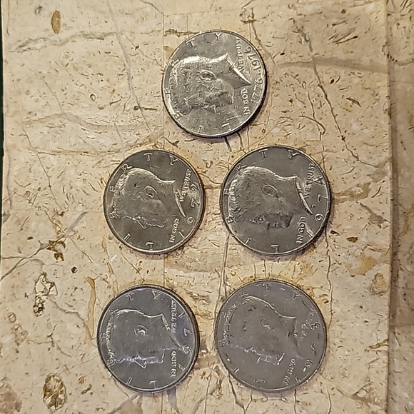 coins Other - Half dollar USA coins 1971, 1972, 1973, 1974, 1976